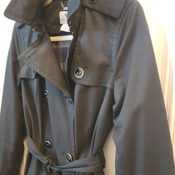 Worthington Black Trench Coat - Picture 3 of 14